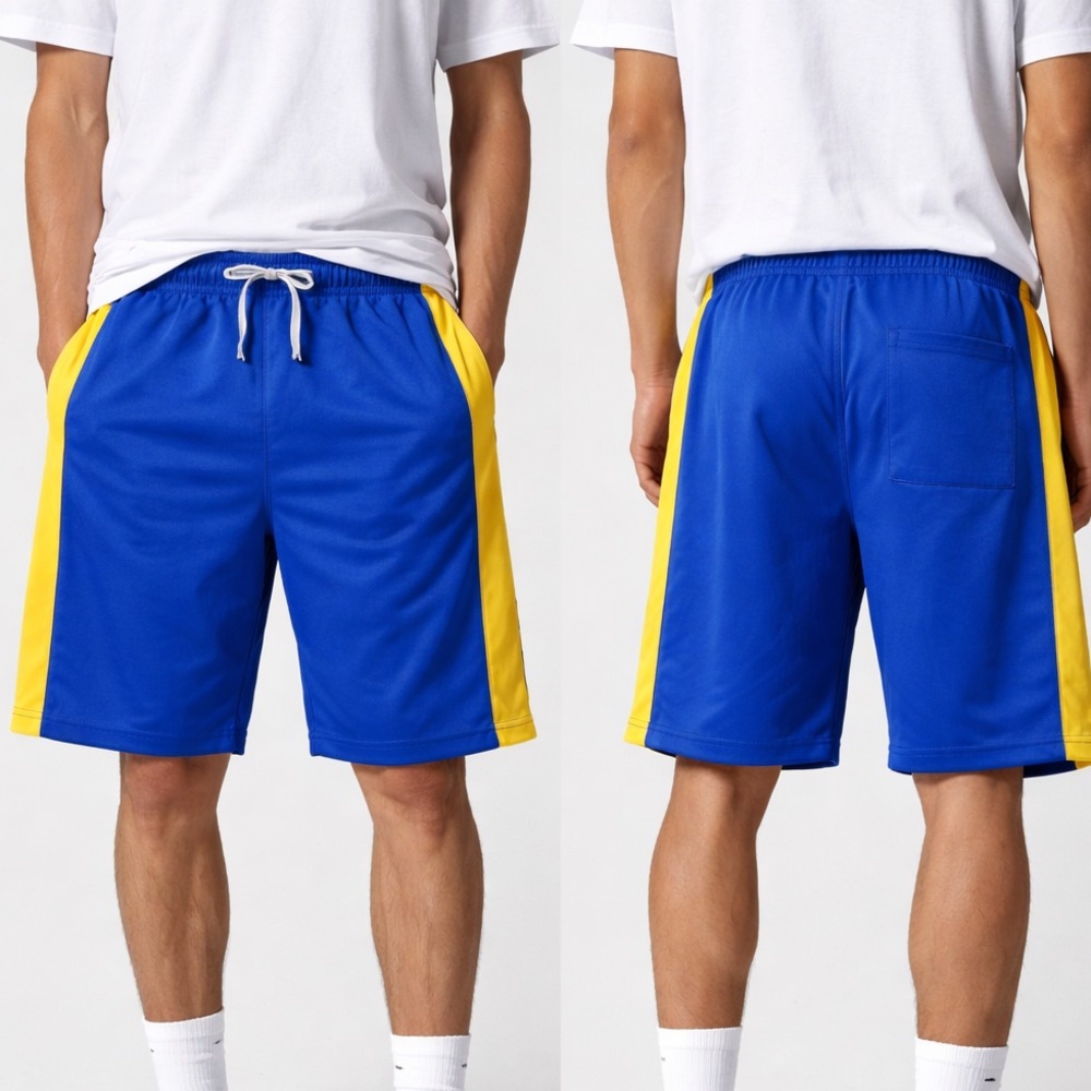 Imperious Athletic‎ Shorts Men’s Basketball Gym Workout blue yellow size XL NWT
